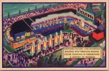 1933 CHICAGO WORLD'S FAIR Postcard Firestone Building / Fountain View DONNELLEY picture