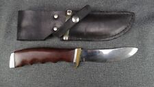 B6 Custom Hand Made Hunting Knife with Leather Sheath - engraved 