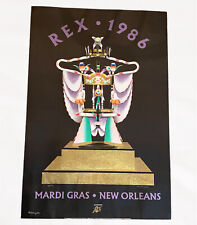 Rare Krewe of Rex 1986 Ida Kohlmeyer Mardi Gras Poster Signed and Numbered *READ picture