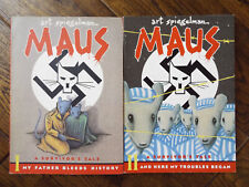 Lot 2 Maus Volume 1 & 2 Book Art Spiegelman I II Graphic Novel Pantheon picture