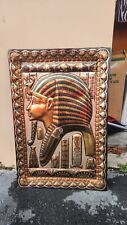 Made In Egypt Handmade Metal Wall Picture Of King-Tout-Anezh-Amoon 20x20 picture