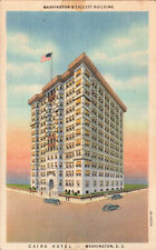 WASHINGTON D.C. Cairo Hotel, Tallest Building, Cars - c1930s Orig. VTG Postcard picture