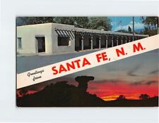Postcard Governor's Palace & Camel Rock Greetings from Santa Fe New Mexico USA picture