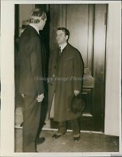 1933 Samuel Insull Owen Young Washington Dc Financier Senate Wirephoto 7X9 picture