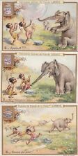 Liebig S553 6 cards The Elephant and the Soap Bubbles pub.Paris  in French (1899 picture