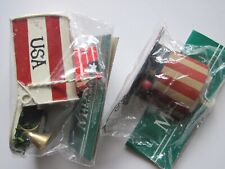 2 Vintage Midwest Importers 4th of July Americana Ornaments NIP Mailbox Hat USA picture