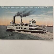 Antique SP Ferry Steamer Santa Clara San Francisco Oakland, CA PostCard  picture