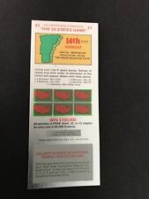 Vermont SV Instant NH Lottery Ticket,  issued in 1977 no cash value picture