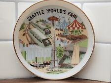  Vintage Seattle Worlds Fair Plate / Ornament Space Needle Amusements Monorail picture