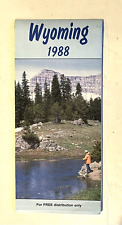 Vintage 1988 Wyoming Official State Highway Department Road Map picture