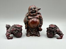 Vintage Solid Resin Budha & Foo Dogs Oriental Lot CHIPS picture