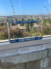 New 1959 Chevrolet Reflective Blue License Frame New picture