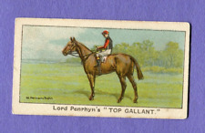 1925 TURF CIGARETTES WINNERS ON THE TURF TOBACCO HORSE RACING CARD 4 TOP GALLANT picture
