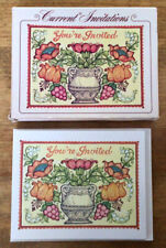 VTG CURRENT Stationary/Party Invitations~Code #198, Retro 70’s Fruit/Flowers~NEW picture