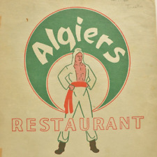 Vintage 1957 Algiers Restaurant Menu El Camino Real Redwood City California picture