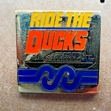 Vtg Lapel Pin Ride The Ducks Boats Water Craft Lake Tour Souvenir Metal Tac picture