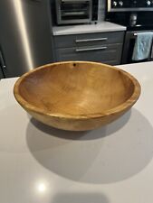 The Great Alaskan Bowl Company Handcrafted Wood Salad Bowl “Snow Covered Cabin” picture