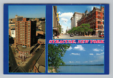 Postcard 4x6 Syracuse New York Multi Split Scenic City Views Water Streets NY picture