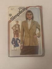 Vintage 1981 Simplicity Sewing Pattern #5202 Missed Lined Blazer Size 10 picture