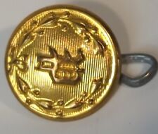 Vintage Gold Guilt Superior Quality  Waterbury Brass Initial P Button 1/2