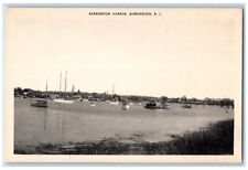 c1940s Barrington Harbor Boats View Barrington Rhode Island RI Unposted Postcard picture