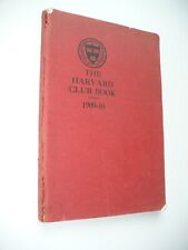 RARE 1909-1910 HARVARD UNIVERSITY COLLEGE CLUB BOOK  picture
