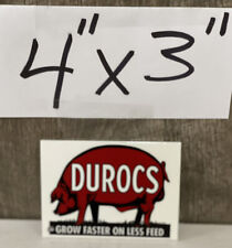 Durocs Grow Faster On Less Feed Thick Metal Magnet Farm Pig Hog Gas Oil Sign picture
