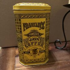 VINTAGE MADE IN ENGLAND FRANKLIN'S FAMOUS JAVA COFFEE TIN GREAT CONDITION picture
