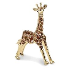 Bejeweled Standing Giraffe Trinket Box Handmade with Swarovski Crystals & Enamel picture