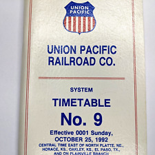 OCT 1992 Union Pacific Railroad Employee Timetable Train Station System Map 3M picture