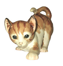 Vtg Royal Orleans Cat Kitten Figurine Yellow Tabby Stripe Stalking 8