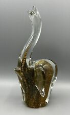 Vintage GCA Art Glass Elephant Statue Figurine Paperweight 7 1/2” Tall picture