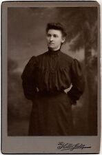 C. 1890s CABINET CARD THE HOLLER STUDIOS GORGEOUS YOUNG LADY BROOKLYN NEW YORK picture