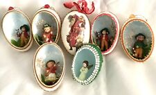 Lot VTG Handcrafted Large Eggshell Carved  Ornaments Egg Dioramas picture