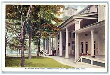 c1910's Bay View Hotel Overlooking Little Traverse Bay Michigan MI Postcard picture
