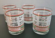 Vintage 1970's Twelve Days of Christmas Rock Glass/Drinking Glasses Set of 4  picture