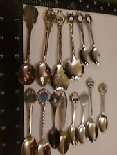 Lot Of 14 Vintage US Souvenir Spoons States And Landmarks  picture