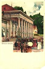 People Gathered At Conversation House, Kurhaus of Baden-Baden, Germany Postcard picture