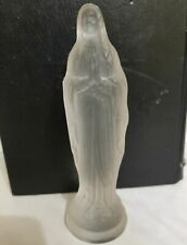 Vintage Virgin Mary glass statue figurine picture