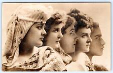 Pre-1907 RPPC ROTOGRAPH 5 BEAUTIFUL WOMEN B J FALK NEW YORK PHOTO POSTCARD #1 picture