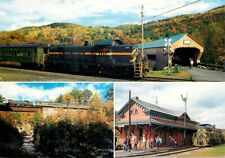 Postcard Green Mountain Flyer Scenic Railroad, Covered Bridge, Chester, Vermont picture