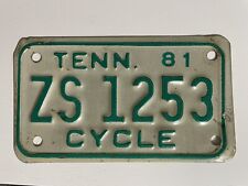 1981 TENNESSEE License plate Motorcycle Vintage  MAN CAVE picture