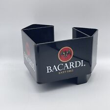 Bacardi Rum Bar Caddy - Vtg 1999 Napkin and Straw Holder Barware Mancave EUC picture