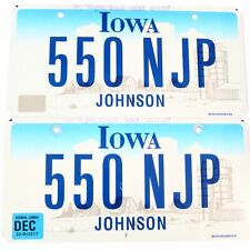 2004 United States Iowa Johnson County Passenger License Plate 550 NJP picture