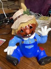 Rare Vintage Ceramic Halloween Scarecrow Jack O Lantern Gare Inc Mold 1981 B4681 picture