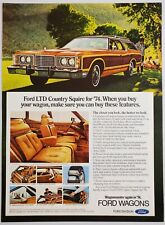 1973 Print Ad The 1974 Ford LTD Country Squire Station Wagon Woody picture