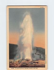 Postcard Old Faithful Geyser Yellowstone Park Wyoming USA picture