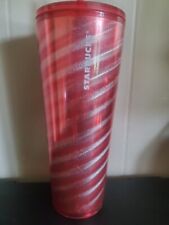 STARBUCKS Holiday 2022 Candy Cane Swirl Tumbler w/ Straw picture
