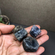 3Pcs Natural Blue Corundum Ruby Crystal Rough original Mineral Specimens A2426 picture