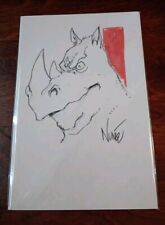 T.M.N.T Rocksteady Original Sketch By Eddie Nunez Signed With COA  picture